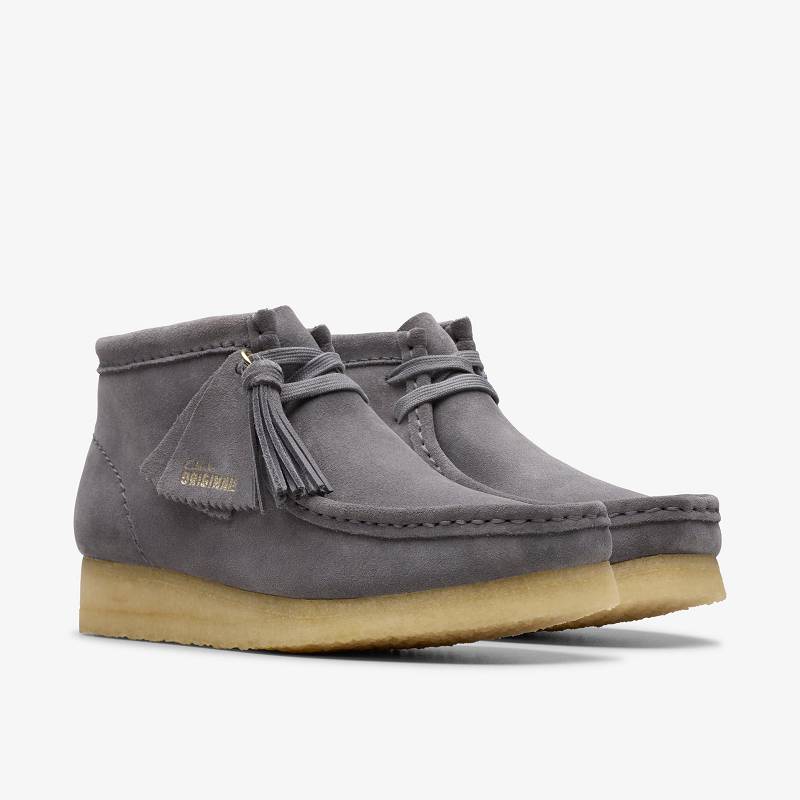 Clarks Wallabee Boot Gri Mavi | CLKS-85553