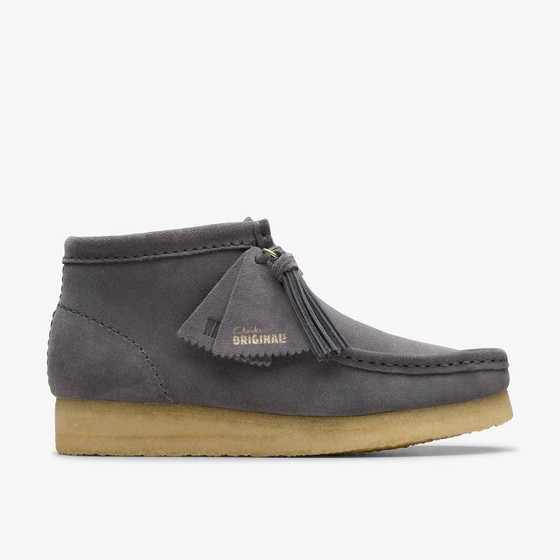 Clarks Wallabee Boot Gri Mavi | CLKS-85553