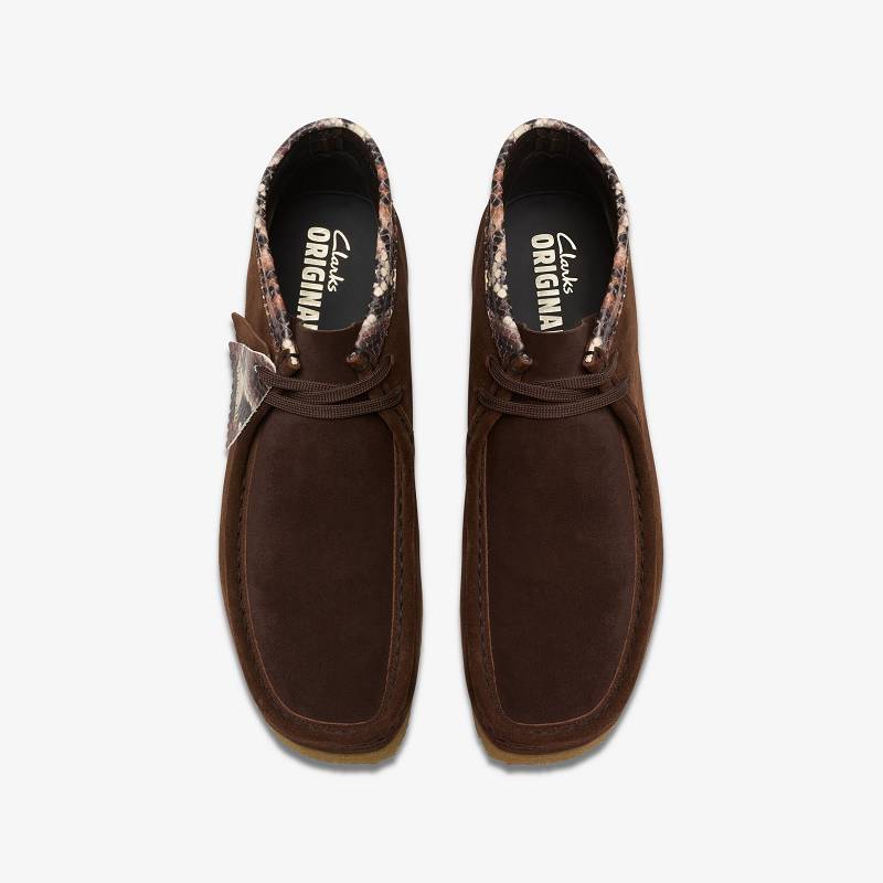 Clarks Wallabee Boot Kahverengi Yılan | CLKS-84560
