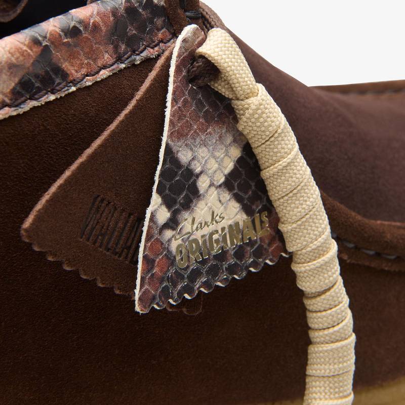 Clarks Wallabee Boot Kahverengi Yılan | CLKS-84560