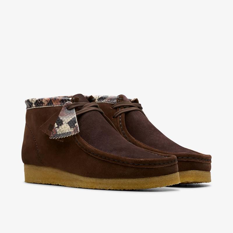 Clarks Wallabee Boot Kahverengi Yılan | CLKS-84485