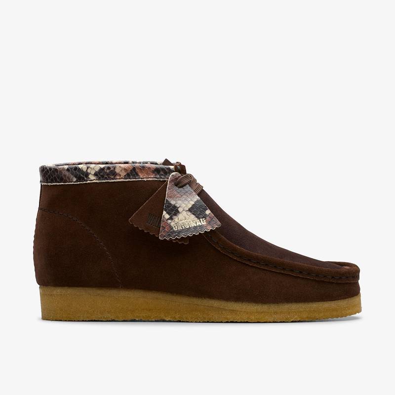 Clarks Wallabee Boot Kahverengi Yılan | CLKS-84485