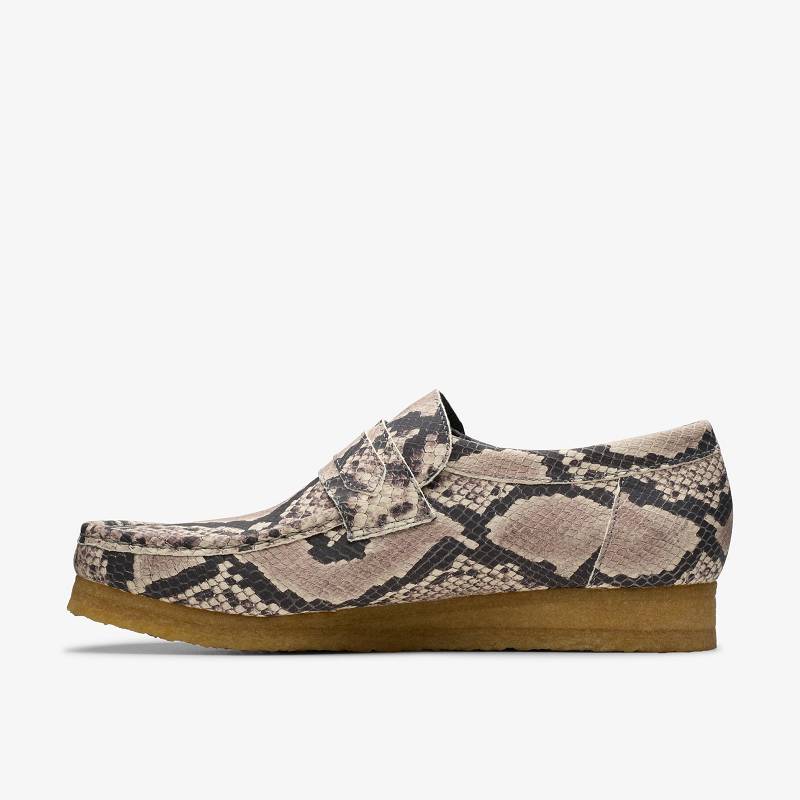 Clarks Wallabee Loafer Gri Yılan | CLKS-84504