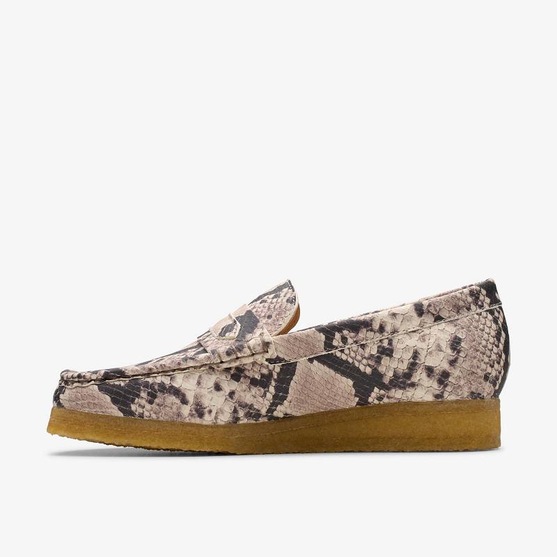 Clarks Wallabee Loafer Gri Yılan | CLKS-85400