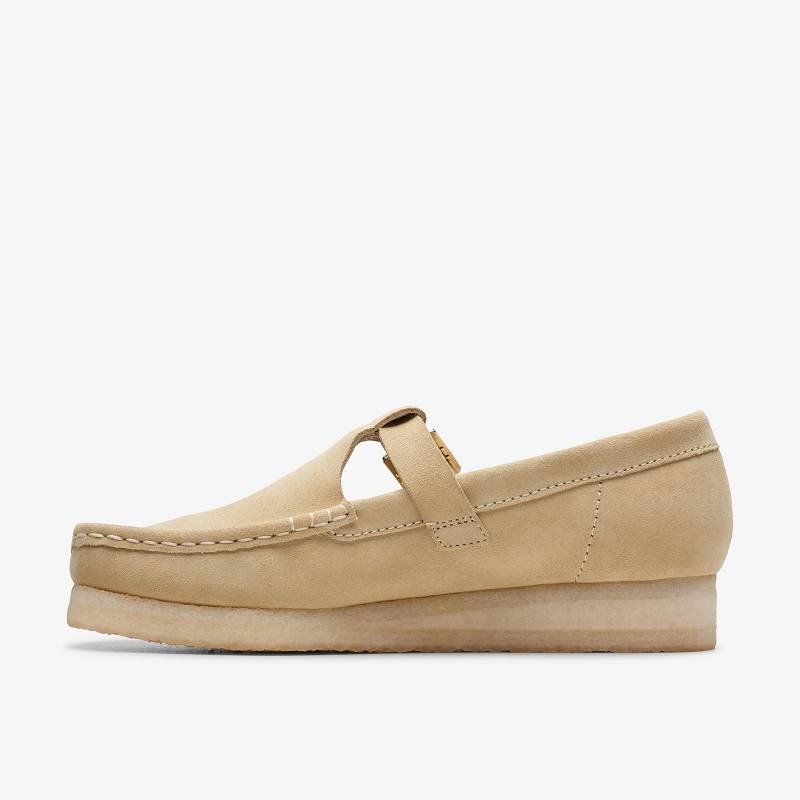 Clarks Wallabee T-Bar Bej Rengi | CLKS-85414