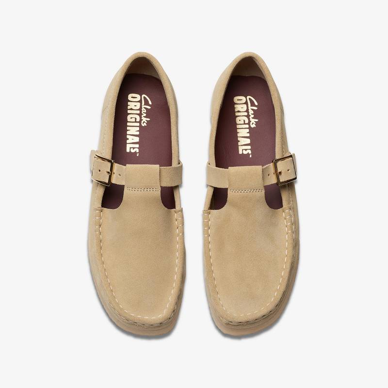 Clarks Wallabee T-Bar Bej Rengi | CLKS-85414