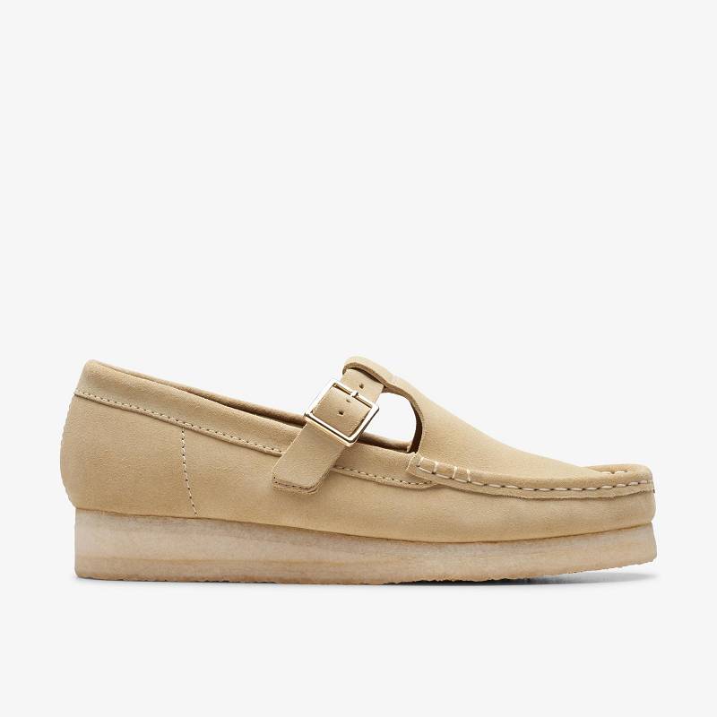 Clarks Wallabee T-Bar Bej Rengi | CLKS-85414