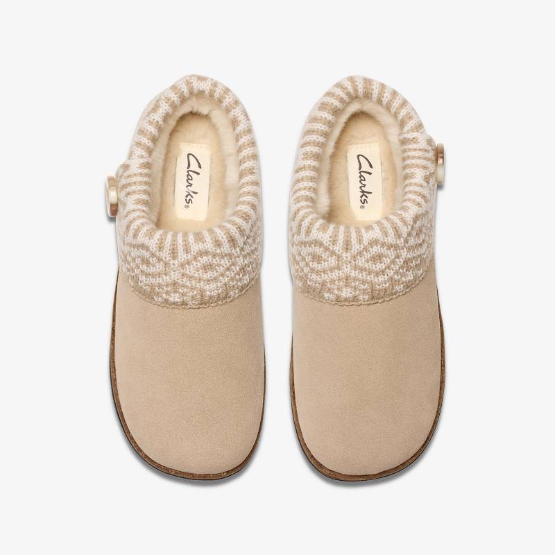 Clarks Willowdean Sweater Slippers Gri Kahverengi | CLKS-84668