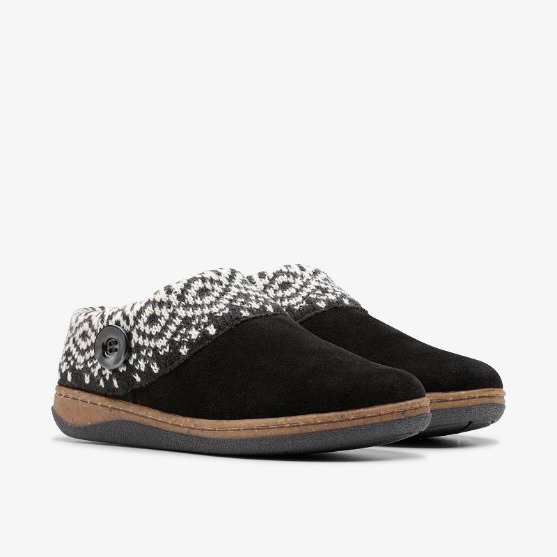 Clarks Willowdean Sweater Slippers Siyah | CLKS-84670