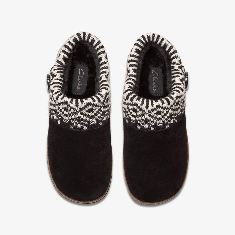 Clarks Willowdean Sweater Slippers Siyah | CLKS-84670